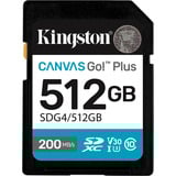 Kingston Canvas Go! Plus 512GB SDXC, Speicherkarte schwarz, UHS-I U3, Class 10, V30