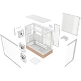 Thermaltake View 270 Plus WS ARGB Snow White, Tower-Gehäuse weiß/holz, Tempered Glass x 2, Holz-Struktur