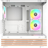 Thermaltake View 270 Plus WS ARGB Snow White, Tower-Gehäuse weiß/holz, Tempered Glass x 2, Holz-Struktur