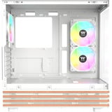 Thermaltake View 270 Plus WS ARGB Snow White, Tower-Gehäuse weiß/holz, Tempered Glass x 2, Holz-Struktur