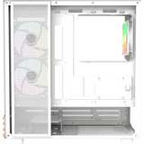 Thermaltake View 270 Plus WS ARGB Snow White, Tower-Gehäuse weiß/holz, Tempered Glass x 2, Holz-Struktur