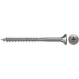 fischer Spanplattenschraube PowerFast 6,0 x 120 Senkkopf PZ 100 Stück, Teilgewinde, nicht rostender Stahl A2