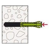 fischer Spreizdübel SX Plus Green 8x40 S K grün, 10 Stück, mit Schraube