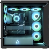 ARCTIC Xtender Mirror Black Design, Tower-Gehäuse schwarz, Tempered Glass x 2 (verspiegelt)