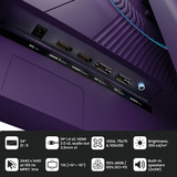 Arozzi Nova 34T2K165, Gaming-Monitor 86.4 cm (34 Zoll), lila, UWQHD, VA, Curved, HDMI, DP, Lautsprecher, 165Hz Panel