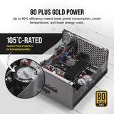 Corsair RM850x (2024) Generalüberholt, PC-Netzteil schwarz, 1x 12+4 Pin High Power GPU, 3x PCIe, Kabel-Management, 850 Watt