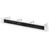 Digitus 19" Kabelrangierpanel mit Stahlbügeln und Bürstenleiste, Kabelführung hellgrau, 1HE, für 19" Schränke