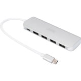 Digitus USB Type-C™ 4-Port Hub (USB 3.0) + PD, USB-Hub silber