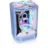 Thermaltake The Tower 250 Hydrangea Blue, Tower-Gehäuse hellblau, Tempered Glass