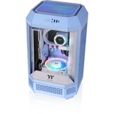 Thermaltake The Tower 250 Hydrangea Blue, Tower-Gehäuse hellblau, Tempered Glass