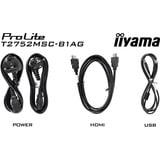 iiyama ProLite T2752MSC-B1AG, LED-Monitor 68.6 cm (27 Zoll), schwarz (matt), FullHD, IPS, HDMI, DP, USB-Hub, 100Hz Panel