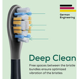 Beurer SC Premium Plaque Eraser Green Planet, Aufsteckbürste schwarz, 4er Pack