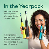 Beurer SC Premium Plaque Eraser Green Planet, Aufsteckbürste schwarz, 4er Pack