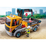 PLAYMOBIL 71750 Action Heroes Baustellen-LKW mit Kran, Konstruktionsspielzeug 