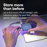 Crucial X10 Portable SSD 4 TB, Externe SSD blau, USB-C 3.2