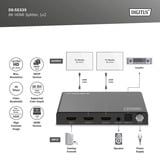 Digitus 8K HDMI Splitter, 1x2 schwarz, mit Downscaler