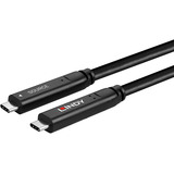 Lindy USB 3.2 Gen 1 & DP 1.4 Typ C Hybridkabel, Verlängerungskabel schwarz, 10m