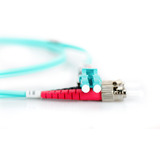Digitus LWL Patchkabel, Duplex, LC > ST Stecker, Multimode OM3 türkis, 10 Meter