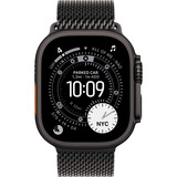 Apple Watch Ultra 3, Smartwatch schwarz, 49 mm, Milanaise Armband schwarz S, Titangehäuse, Cellular