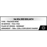 COBI Goliath Tracked Mine Warsaw Uprising, Konstruktionsspielzeug Maßstab 1:28
