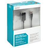 Digitus Aktives USB 2.0 Verlängerungskabel, 20 Meter schwarz, Repeater Kabel