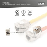 Digitus CAT 6A Keystone Modul geschirmt werkzeugfrei 12 Stk., Keystone-Modul 