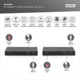 Digitus 4K HDBaseT 2.0 HDMI KVM Extender Set, HDMI Verlängerung schwarz, 150 m
