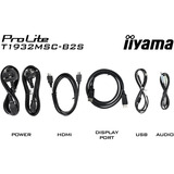 iiyama ProLite T1932MSC-B2S, LED-Monitor 48 cm (19 Zoll), schwarz (matt), SXGA, IPS, Touchscreen 