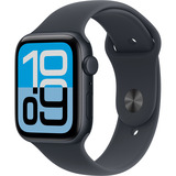 Apple Watch SE 3, Smartwatch schwarz, Aluminium, 44 mm, Sportarmband mitternacht M/L, Cellular