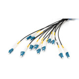 Digitus Glasfaser Universal Breakout Kabel, Duplex, LC/UPC Stecker, Singlemode OS2 schwarz, 150 Meter, vorkonfektioniert