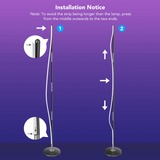 Govee RGBICW Smart Eck-Stehlampe, LED-Leuchte schwarz