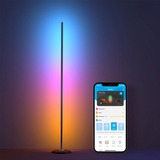 Govee RGBICW Smart Eck-Stehlampe, LED-Leuchte schwarz