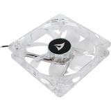 Sharkoon Gehäuselüfter Blaue LED BULK transparent, 3-Pin-/5,25"-Anschluss, 120 mm
