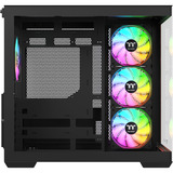 Thermaltake View 380 WS ARGB Black, Tower-Gehäuse schwarz/holz, Tempered Glass x 2, Holz-Struktur