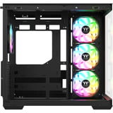 Thermaltake View 380 WS ARGB Black, Tower-Gehäuse schwarz/holz, Tempered Glass x 2, Holz-Struktur