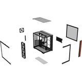 Thermaltake View 380 WS ARGB , Tower-Gehäuse schwarz/holz, Tempered Glass x 2, Holz-Struktur