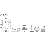 High Peak Busvorzelt Avio 2.0 grau/limette
