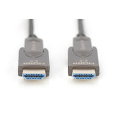 Digitus HDMI / Micro HDMI AOC Hybrid Glasfaserkabel, UHD 4K schwarz, 30 Meter, abnehmbare Stecker