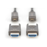 Digitus HDMI / Micro HDMI AOC Hybrid Glasfaserkabel, UHD 4K schwarz, 30 Meter, abnehmbare Stecker