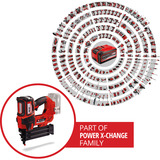 EINHELL Professional Akku-Nagler FIXETTO 18/50 N - Solo, 18Volt rot/schwarz, ohne Akku und Ladegerät