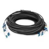 Digitus Glasfaser Universal Breakout Kabel, Duplex, LC/UPC Stecker, Multimode OM4 schwarz, 100 Meter, vorkonfektioniert