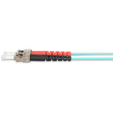 Digitus LWL Patchkabel, Duplex, ST > ST Stecker, Multimode OM3 türkis, 1 Meter