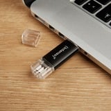 Intenso Twist Line 128 GB, USB-Stick anthrazit/transparent, USB-A 3.2 Gen 1, USB-C 3.2 Gen 1