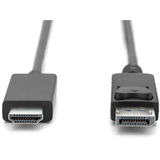 Digitus Adapterkabel DisplayPort > HDMI 4K schwarz, 1 Meter