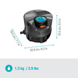 GARDENA Bewässerungssystem AquaPrecise, oberirdisch, Sprinklersystem grau/türkis, mit Montageplatte und Schlauchanschluss