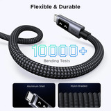 UGREEN Uno USB-C auf USB-C Kabel (100W) schwarz/grau, 3 Meter, PD 100 Watt, mit Display