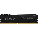 Kingston FURY DIMM 8 GB DDR4-3600, Arbeitsspeicher schwarz, KF436C17BB/8, Beast, INTEL XMP
