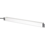 Digitus Steckdosenleiste PDU mit Aluminiumprofil, 9-fach schwarz/aluminium, 2 Meter Kabel, 1 HE, mit Netzfilter und Überspannungsschutz
