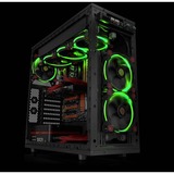 Thermaltake Riing 14 LED Green 140x140x25, Gehäuselüfter schwarz/grün, 140 mm