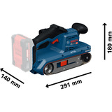 Bosch Professional Akku-Bandschleifer GBS18V-75 Professional solo, 18Volt blau/schwarz, ohne Akku und Ladegerät, in L-BOXX